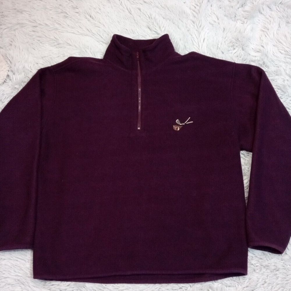 Vintage Dockers Sweatshirt Mens L Purple Fleece Gorpcore Outdoors Golf Logo